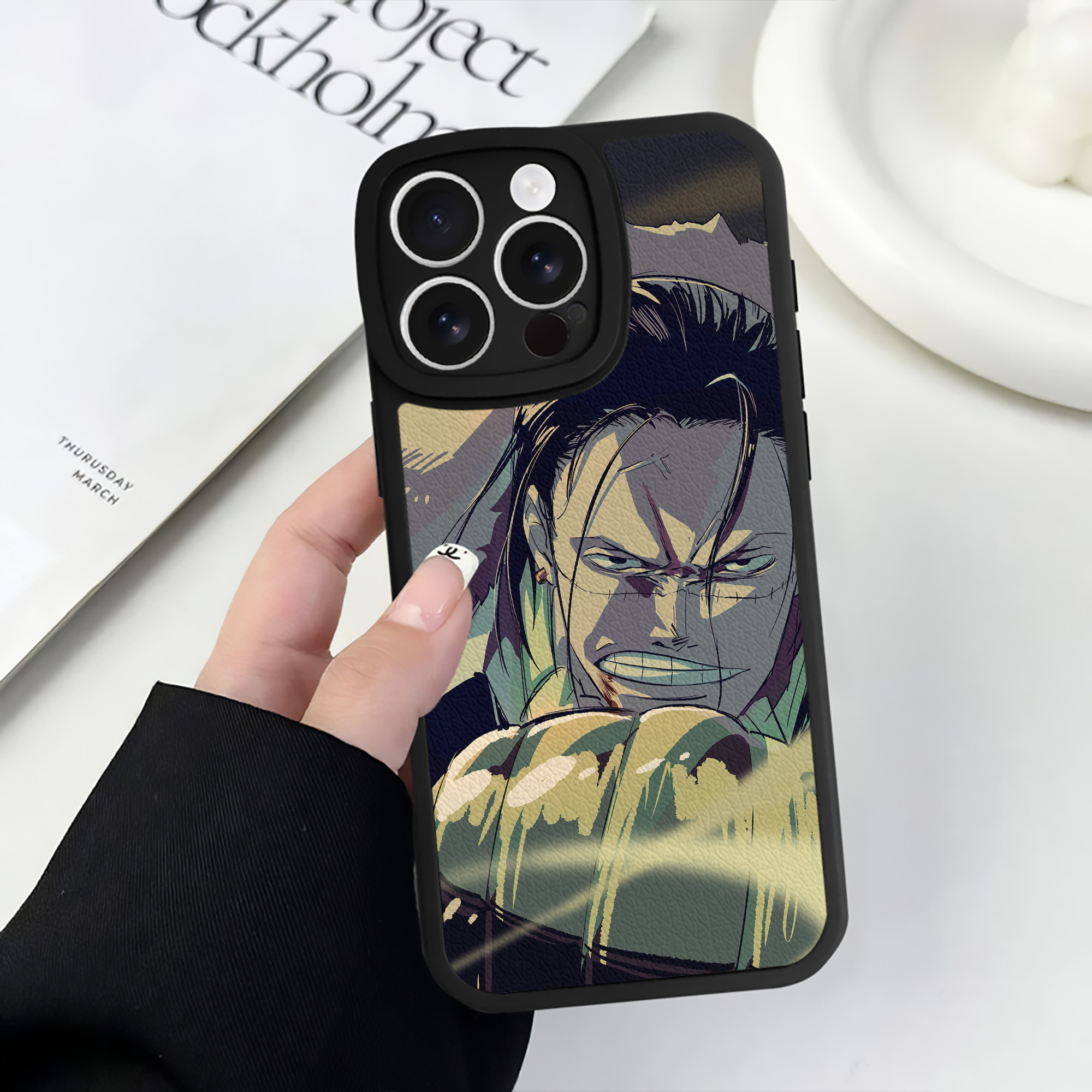 （画像用） ワンピース ONE PIECE 【iPhone 16シリーズ対応】シリコンスマホケース（レザー調） 材質：シリコン